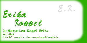 erika koppel business card